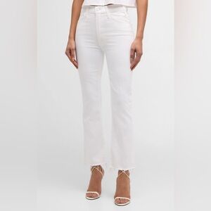 $228 Mother The Hustler Ankle Fray White Sz 28